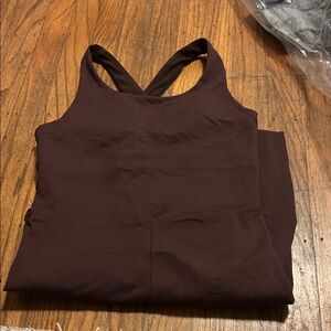 Brown Define Fabletics Activewear jumpsuit